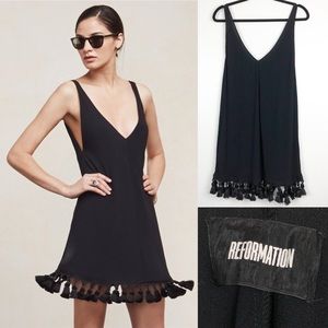 reformation fringe dress